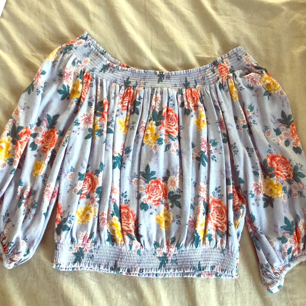 Off the shoulder floral top
